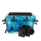 BrüTank 55-Quart Double Drink Holder Cooler Bundle | Ocean Swirl